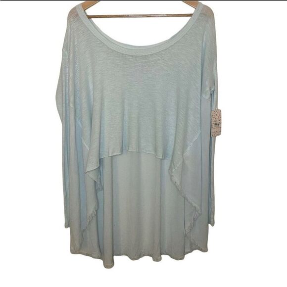 Free people TT special tee size XS in color bleached blue NWT - Picture 2 of 8